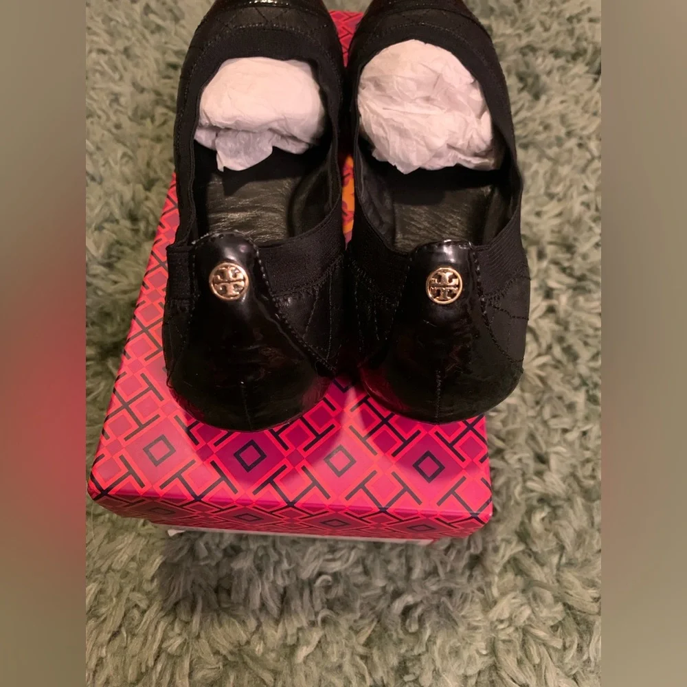 TORY BURCH BALLET 7.5 BLACK - Picture 2 of 7